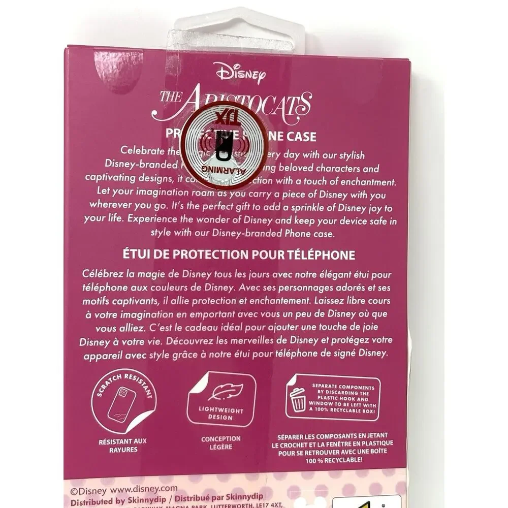 Disney Marie Aristocats iPhone 16 Pro Max Case Skinny Dip Pink White Glitter NIB